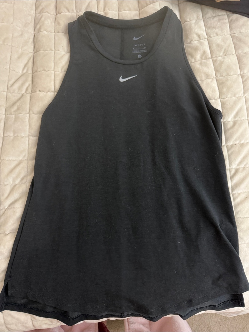 Nike Black Tank Top with White Swoosh